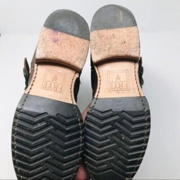 Frye veronica tall Leather riding boots 5.5B stone wash brown BoxÑ - Picture 4 of 7